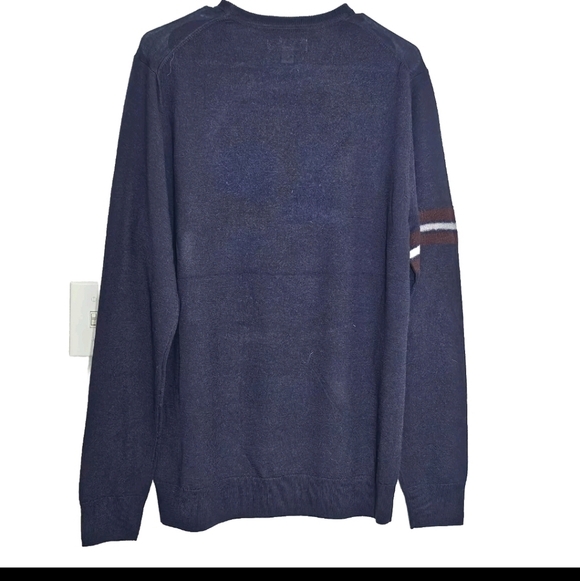 Goodthreads Men's Navy Blue M/Tall Merino Wool Casual Career Longsleeve Sweater - Picture 2 of 8